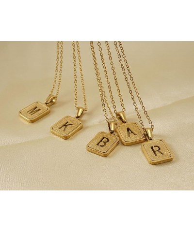 Surgical Steel 18K Gold Plating Initial Letter Pendant for Girls/Layering Choker Alphabet Pendant Necklaces for Women Gold-G ...