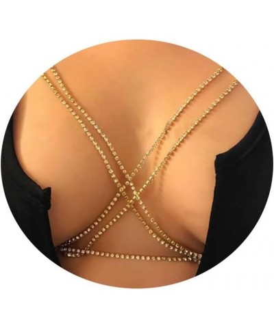 Body Chains Belly Chain Jewelry for Women Waist Chain for Teen Girls C:Gold Chest Chain $5.75 Body Jewelry