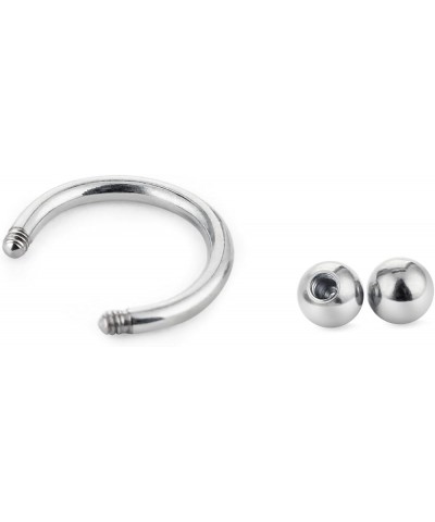 10pcs 14G 16G Stainless Steel Horseshoe Hoop Rings Ear Eyebrow Nose Septum Piercing 6-14mm 10pcs ball 14G*8*3 $8.11 Body Jewelry