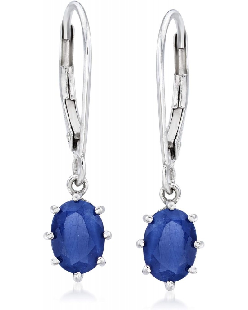 2.00 ct. t.w. Sapphire Drop Earrings in 14kt White Gold $203.82 Earrings