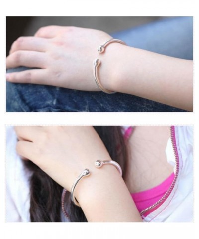 1Pc Women 925 Sterling Silver Solid Bracelet Open Bangle Bracelet Jewelry for Women and Girls bracelet $5.46 Bracelets