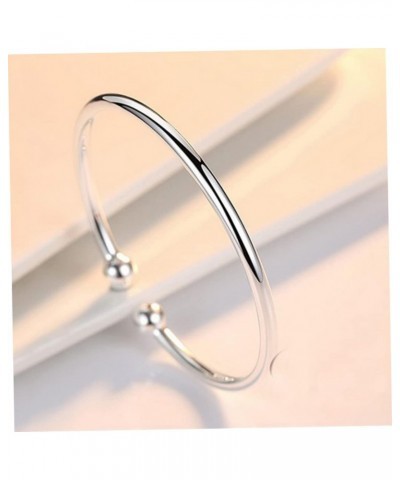 1Pc Women 925 Sterling Silver Solid Bracelet Open Bangle Bracelet Jewelry for Women and Girls bracelet $5.46 Bracelets