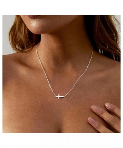 Layered Cross Necklace for Women Cross Pedant Chain Choker Necklace Cute Faith Cross Necklace Minimalist Trendy Jewelry Gifts...