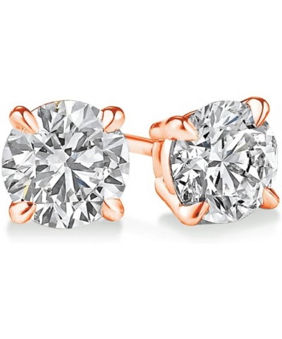 (IGI Certified 0.70ct & up) Round Diamond stud Plus Quality 0.04ct-2.00ct, Clarity I3-I4 Rose Gold 0.07 carats $28.74 Earrings