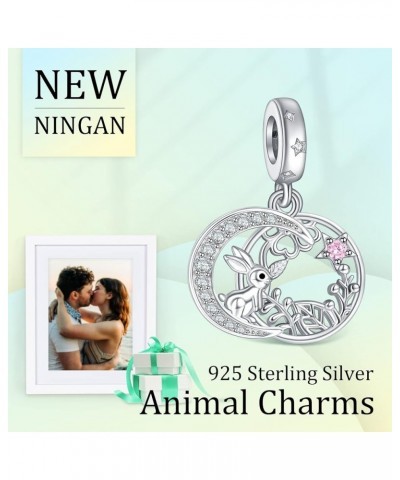 925 Sterling Silver Animal Pendant Elephant, Dog, Cat, Turtle, Dog, Unicorn Dangle Charms For Women Bracelet Rabbit Pendant $...