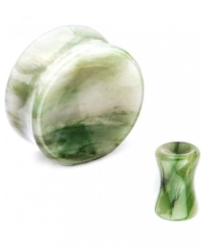 Double Flared Green Line Jasper Stone WildKlass Plugs 3/4 $11.99 Body Jewelry