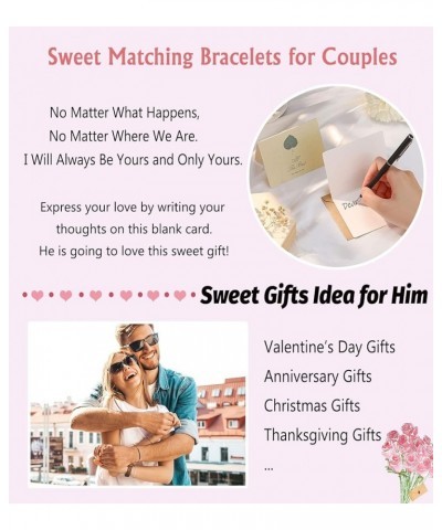 Pinky Promise Matching Bracelet for Couples Soulmate Man Distance Relationship Gifts for Women Men Him Her… man & matching be...