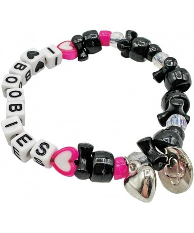 Kandi i love boobies! bracelet black $11.17 Bracelets