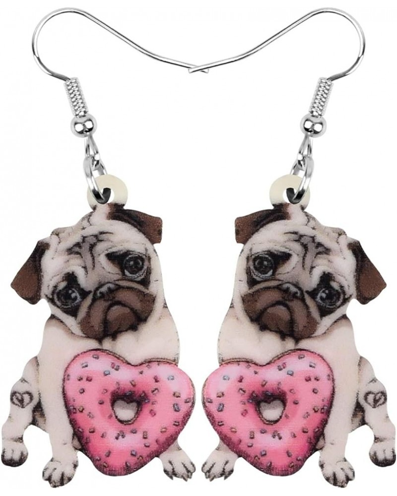 Acrylic Valentine's Day Cute Dog Dangle Earrings Gifts for Women Girls Kids Anime Doggy Pets Hypoallergenic Jewelry for Girlf...