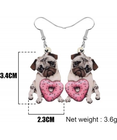 Acrylic Valentine's Day Cute Dog Dangle Earrings Gifts for Women Girls Kids Anime Doggy Pets Hypoallergenic Jewelry for Girlf...