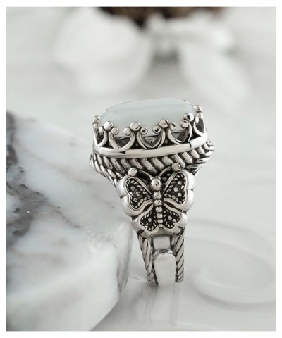 925 Sterling Silver Filigree Art Double Butterfly Detailed Women Cocktail Statement Ring, Gift Boxed Mother of Pearl $35.09 R...