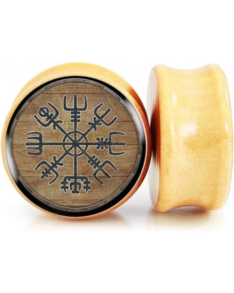 Wood Ear Gauges Viking Plugs Women Men Ear Stretcher Expander 8mm-25mm 0 00-1'' Double Flared Saddle Plugs Earrings Piercing ...