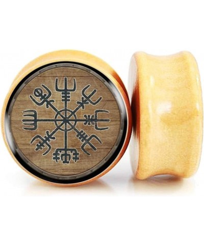 Wood Ear Gauges Viking Plugs Women Men Ear Stretcher Expander 8mm-25mm 0 00-1'' Double Flared Saddle Plugs Earrings Piercing ...