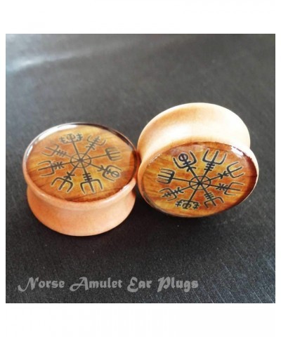 Wood Ear Gauges Viking Plugs Women Men Ear Stretcher Expander 8mm-25mm 0 00-1'' Double Flared Saddle Plugs Earrings Piercing ...