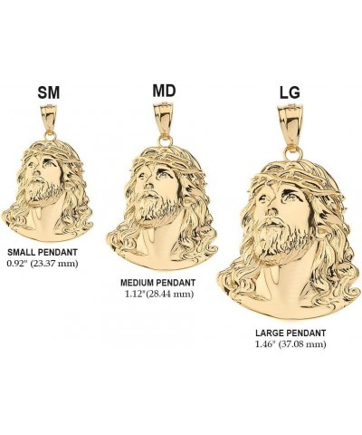 Religious Jewelry Jesus Head Face Charm Necklace Pendant, 0.92 10k Yellow-Gold $80.85 Pendants