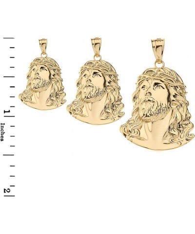 Religious Jewelry Jesus Head Face Charm Necklace Pendant, 0.92 10k Yellow-Gold $80.85 Pendants