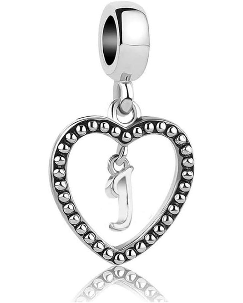 A-Z Initial Chram for Bracelets Name Necklace Pendant Letter Silver Love Heart Gift Dangle Family Alphabet Birthday J $7.64 B...