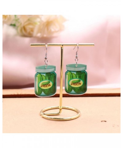 Unique Pickle Earrings Acrylic Cucumber Earrings Funny Pickle Gherkin Dangle Earrings Summer Jewelry for Pickle Lovers Gifts ...