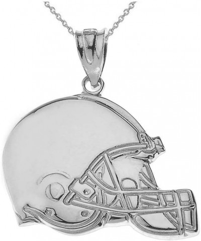 .925 Sterling Silver Football Helmet Sports Pendant Necklace - Choice of Pendant Only or Chain Length Pendant + 18" Chain $13...