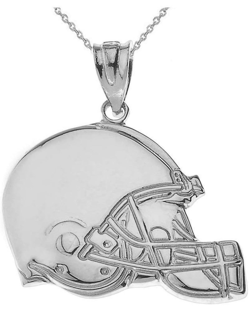 .925 Sterling Silver Football Helmet Sports Pendant Necklace - Choice of Pendant Only or Chain Length Pendant + 18" Chain $13...