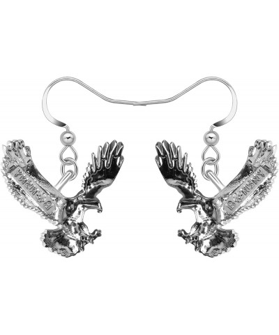 Cute Enamel Eagle Earrings Hawk Dangle for Women Girls Bird Jewelry Gifts Purple $8.63 Earrings