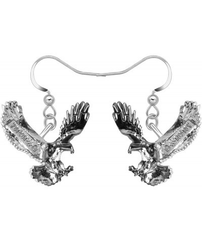 Cute Enamel Eagle Earrings Hawk Dangle for Women Girls Bird Jewelry Gifts Purple $8.63 Earrings