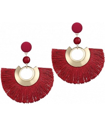 Bohemian Big Tassel Drop Earrings Women Fringe Handmade Statement Woman Earrings Jewelry FOF61950 $9.43 Earrings