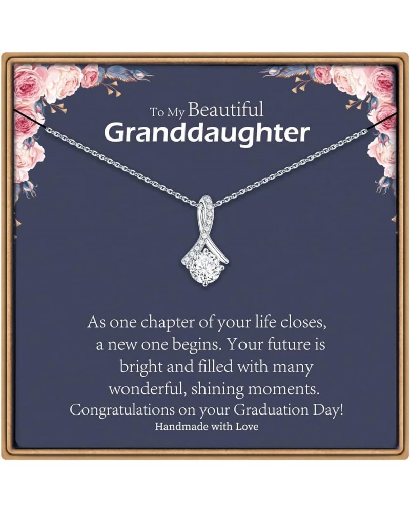 Graduation Gifts for Her, 14K White Gold Plated Graduation Alluring Beauty Necklaces for Women Graduation Gifts Graduation Ne...