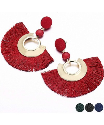 Bohemian Big Tassel Drop Earrings Women Fringe Handmade Statement Woman Earrings Jewelry FOF61950 $9.43 Earrings