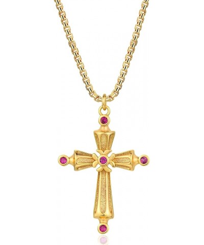 Cross Necklace for Women, 14K Gold Plated Chain Necklace Dainty Gold Cross Pendant Necklace Classic Necklaces for Gold Jewelr...