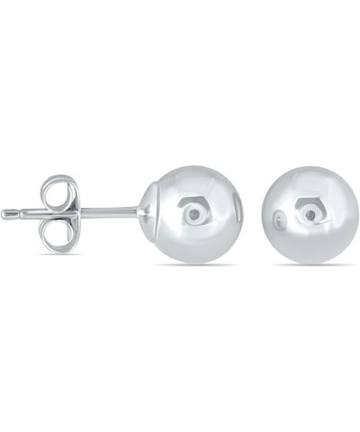 4mm - 8mm Ball Stud Earrings Avalible in 10K Yellow Gold, White Gold and Rose Gold White Gold 5mm $15.99 Earrings