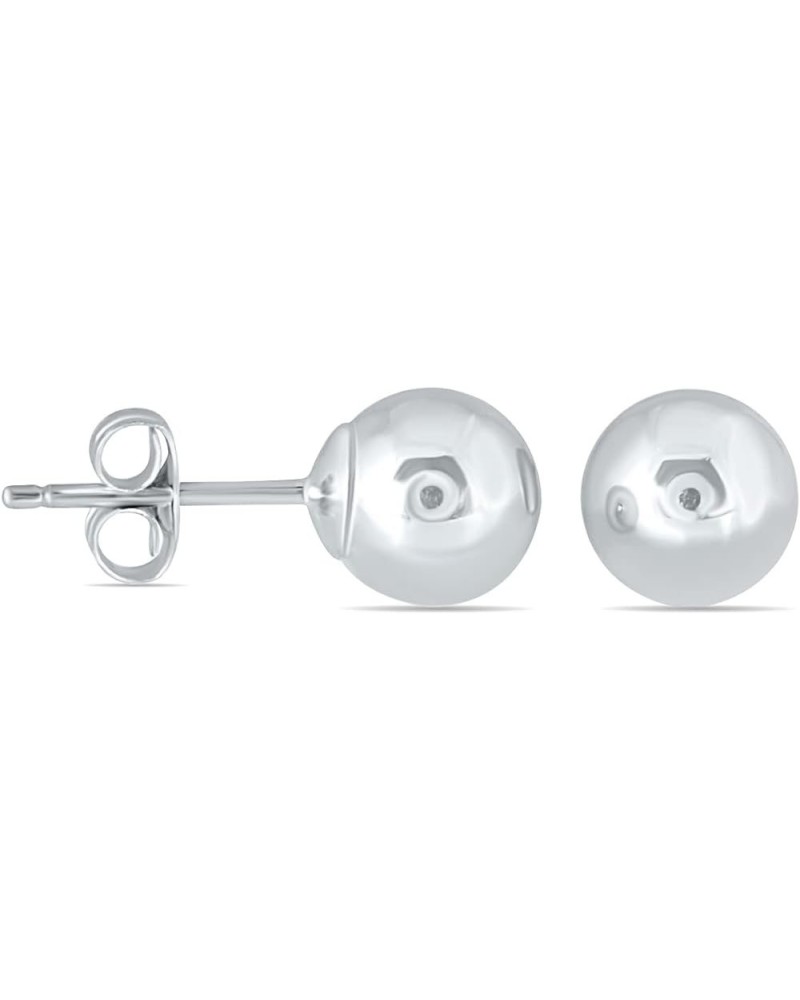 4mm - 8mm Ball Stud Earrings Avalible in 10K Yellow Gold, White Gold and Rose Gold White Gold 5mm $15.99 Earrings