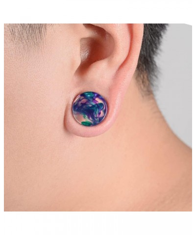 1 Pair Acrylic Smoke Solid Double Flare Ear Gauges Tunnels 8mm-25mm Stretcher PurpleGreen Grey Red Woman Man Body Piercing Je...