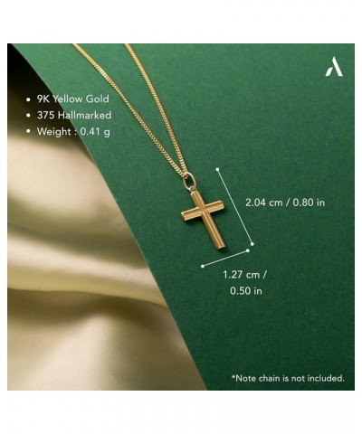 Allure Unisex 9ct Yellow Gold Cross Pendant Large Cylindrical Cross $40.49 Pendants