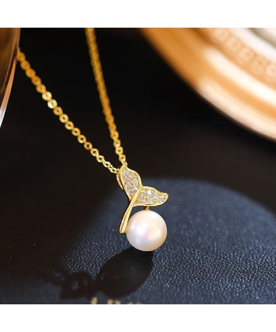 Pendant Necklace for Women Girls Mermaid Tail/Bow Tassel/Heart/Peach Blossom/Cat's Eye Clover/Butterfly/Moon Mermaid $4.07 Ne...