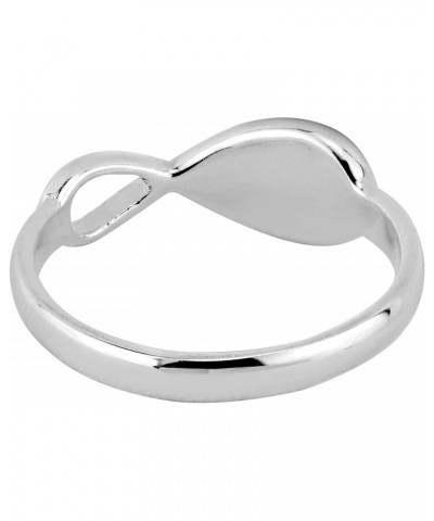 Everlasting Infinity Bond Semi Mother of Pearl Inlay .925 Sterling Silver Ring | Pearl Rings for Women Sterling Silver | Infi...