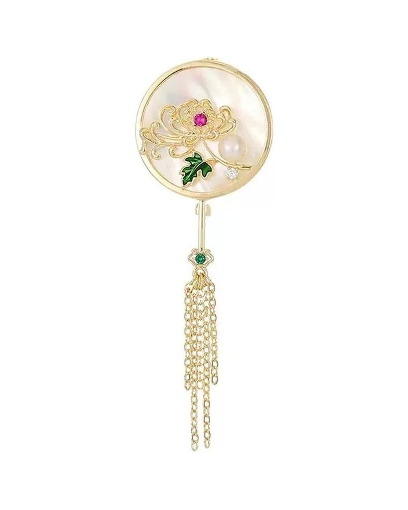 Chinese Style Retro Flower Tassel Brooches, Exquisite Elegant Plum Blossom Brooch Pins Fashion Banquet Jewelry Gifts for Wome...