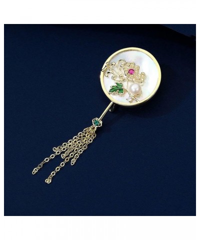 Chinese Style Retro Flower Tassel Brooches, Exquisite Elegant Plum Blossom Brooch Pins Fashion Banquet Jewelry Gifts for Wome...