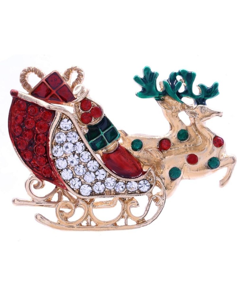 Merry Christmas Jewelry Poinsettia Flower Tree Candy Cane Charm Brooch Pin Sled $9.35 Brooches & Pins