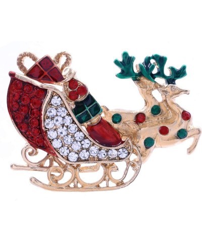 Merry Christmas Jewelry Poinsettia Flower Tree Candy Cane Charm Brooch Pin Sled $9.35 Brooches & Pins