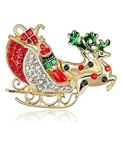 Merry Christmas Jewelry Poinsettia Flower Tree Candy Cane Charm Brooch Pin Sled $9.35 Brooches & Pins