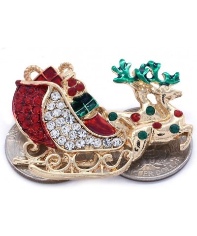 Merry Christmas Jewelry Poinsettia Flower Tree Candy Cane Charm Brooch Pin Sled $9.35 Brooches & Pins