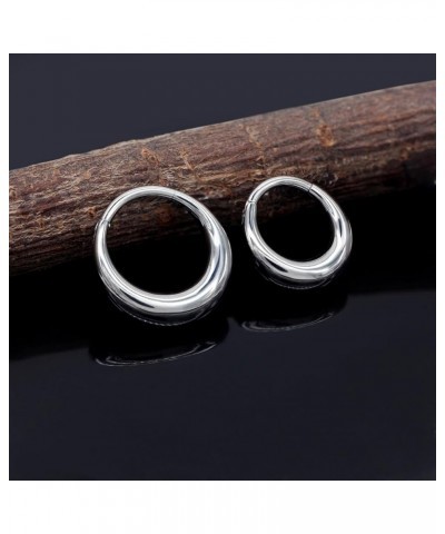 316L Stainless Steel Septum Rings Hoop for Women, 16G 8mm/10mm Stainless Steel Segment Nose Rings for Men, Cartilage Clicker ...