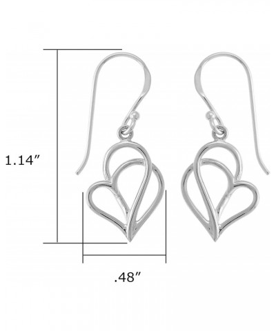 Jewelry Sterling Silver Polished Twisting Heart Dangle Earrings $14.85 Earrings