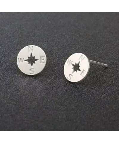 Minimalist Compass Stud Earring Stainless Steel Rose Gold Earings Fashion Jewelry Boucle d'oreille Christmas Gifts for Women ...