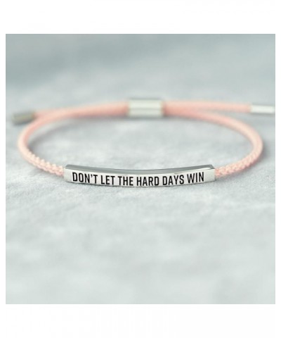 Dont Let The Hard Days Win Bracelet for Women Men, Handmade Braided Adjustable Wrap Stainless Steel To My Daughter/Best Frien...