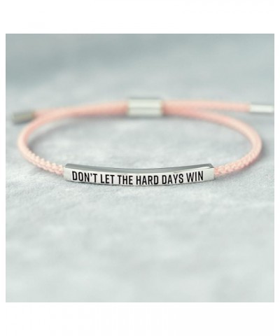 Dont Let The Hard Days Win Bracelet for Women Men, Handmade Braided Adjustable Wrap Stainless Steel To My Daughter/Best Frien...