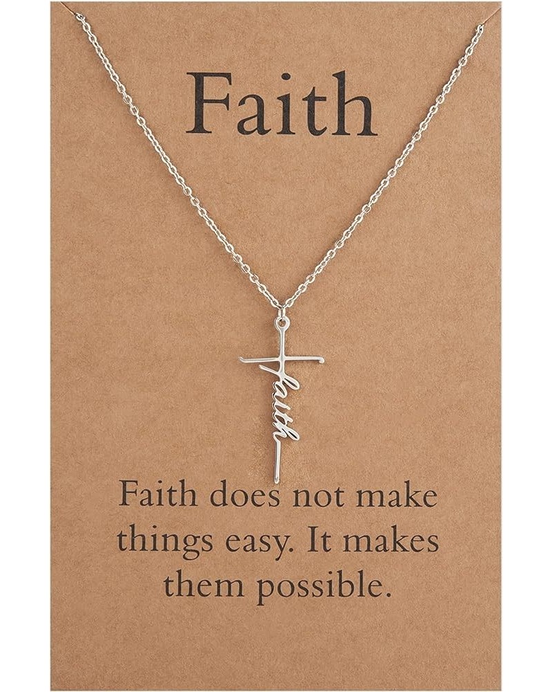 Faith Cross Necklace for Women Religious Gifts for Women Christian Jewelry Gifts for Women 01-Faith $11.59 Necklaces