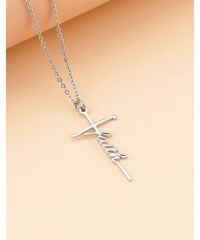 Faith Cross Necklace for Women Religious Gifts for Women Christian Jewelry Gifts for Women 01-Faith $11.59 Necklaces