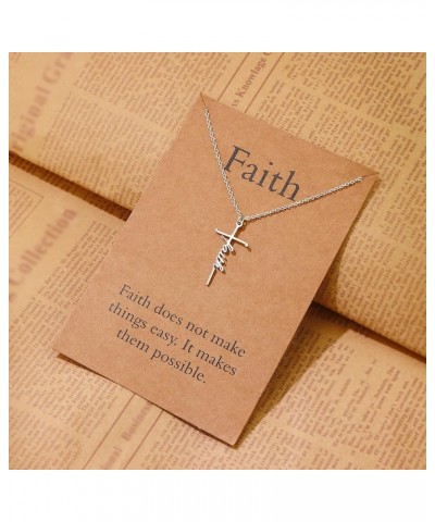 Faith Cross Necklace for Women Religious Gifts for Women Christian Jewelry Gifts for Women 01-Faith $11.59 Necklaces